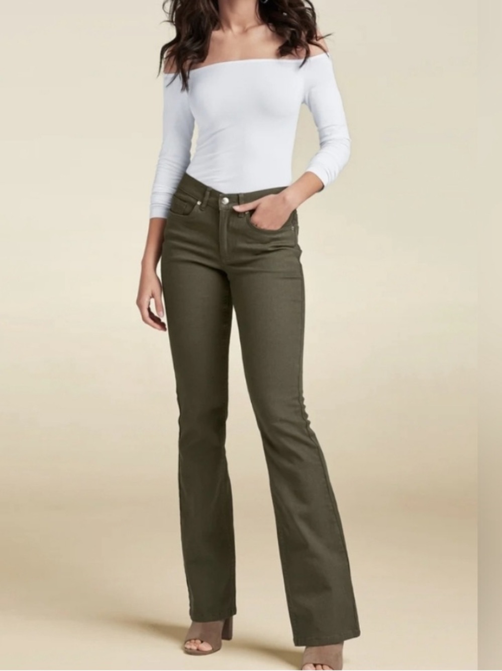 VENUS Boot cut in Olive Green